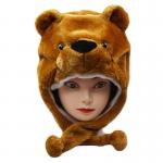Kindergarten Performance Fluffy Animal Hat Children'S Headdress Plush Bear Hat for sale