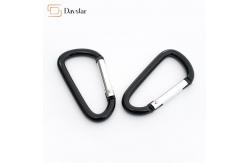 China Snap Quick Hang Hooks Keychain Metal Accessories , D Ring Shape Locking Carabiners supplier