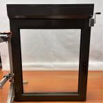 Tilt And Turn Thermal Break Aluminum Window  Manual Roller Shutter Double Tempered Glass