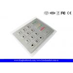 USB / PS2 Interface Stainless Steel Numeric Key Pad  with 16 Flat Keys