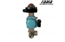 China Pneumatic Ultra High Pressure Ball Valve Internal Thread Three Way Ball Valve supplier