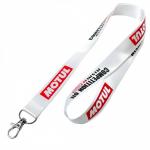 Personalized White Nylon Lanyard Strap Promotional Products Silkscreen Printing Logo for sale