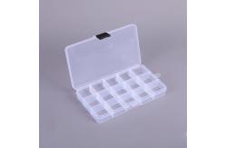 China 15 Grid Plastic Storage Box Removable Divider Black Lock Organizer supplier