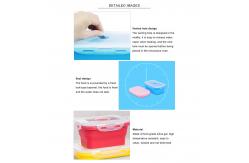 China OEM Microwave Safe 1200ML Collapsible Foldable Lunch Box supplier