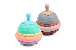 China 2 To 4 Years Old Baby Silicone Toys EN71 Silicone Stacking Blocks supplier