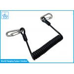 Coiled Spring Tool Safety Clip Lanyard With Carabin for sale