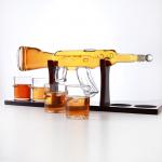 Handmade Glass Wine Decanter M416 Gun Shaped Easy To Use OEM / ODM Service