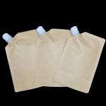 Biodegradable Foil Custom Printed Stand Up Pouches Waterproof Liquid Kraft Paper Spout Pouch