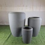 Modern Indoor Outdoor Round Fiber Cement Pot For Home Garden Flower Plant Pot for sale