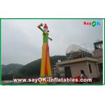 8m Yellow Inflatable Clown Dancer Double Legs Sky For Advertising for sale