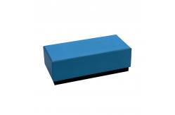 China Rectangle Blue French Macaron Paper Gift Box Packaging With Insert Tray supplier