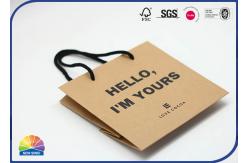 China 4C Customized Size Logo Kraft Paper Bags With Nylon Handle supplier
