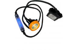 China Rechargeable Underground Mining Helmet Light with Blue Rear Indicator Light supplier