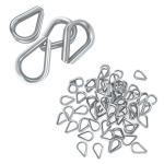 Stainless Steel Wire Crimp Sleeves Thimbles 1/16'' Diameter Anti Corrosion Durable for sale