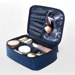 Adjustable Dividers Cosmetic Train Case With Mirror