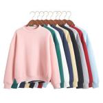 Spring Plain Crew Neck Sweatshirt Custom Logo Workout Pullover Women'S Hoodies for sale