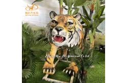 China Realistic Animatronic Animal Tiger Head for Zoo Park and Exhibition supplier