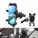 GPS 12V 2.4A Dirt Bike Handlebar Phone Mount 360D Rotation for sale