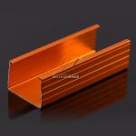 Orange Anodized Aluminium Alloy Profile Heat Insulation For Rail Decoration Frame for sale