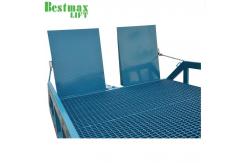 China Blue Hydraulic Container Loading Mobile Yard Ramp 6000Kg Loading Capacity supplier