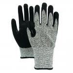 Sandy Nitrile Coated Cut Resistant Gloves , Anti Slip Work Gloves For Construction Worker for sale