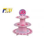 Eye Catching 3 Tier Cake Stand Cardboard High Durability Multi - Color For Wedding Party for sale