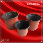 10cm Top Dia Brown Polypropylene Plant Pots UV Stabilized HDPE