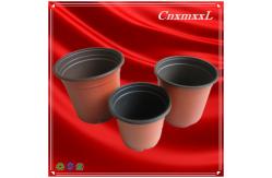 China 10cm Top Dia Brown Polypropylene Plant Pots UV Stabilized HDPE supplier