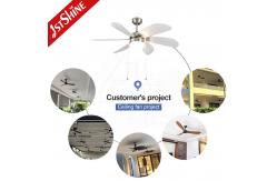 China 42 Inch 6 MDF Blades Modern Pull Chain Ceiling Fan With Light supplier