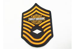 China Custom Sewn 3D Puff Embroidery Patches Merrow Border Cutting For Tablecloths supplier