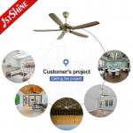 57 Inch Farmhouse Low Profile Dc Motor Ceiling Fan With Remote Control