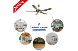 China 57 Inch Farmhouse Low Profile Dc Motor Ceiling Fan With Remote Control supplier