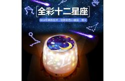 China 360 Degree Rotation LED Projector Night Light 12x13cm For Baby supplier
