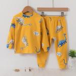 Breathable Kids Winter Night Suits / Comfy Warm Pajamas For 80cm 90cm height for sale