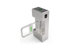 China RFID Reader Swing Barrier Turnstile BLDC Motor Face Recognition Acrylic Glass supplier
