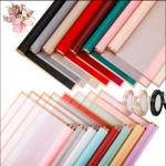 Smooth Golden Edge Flower Wrapping Paper 58CM * 58CM Customized for Florist Packaging for sale