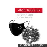 White & Black 9mm Silicone Stopper For Mask Toggles for sale