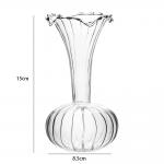 European Art Deco Design Transparent Glass Vase Terrarium Tabletop Vase for sale
