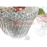 Stainless Steel Square Shape Chain Mail Cast Iron Scrubber for sale