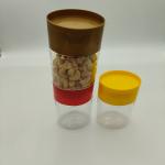 Different Shape PET Easy Open Jar Stackable Screw Lid Airtight For Nuts for sale