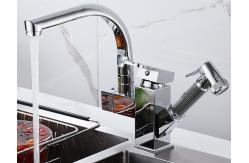 China Siliver Black Household Pull Out 360° Pressurized Sprayer Sink Faucet supplier