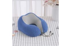 China Adults Airplane U Shaped Memory Foam Travel Pillow With Super Soft Cover supplier
