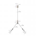 Led Panel Light Y Type Cable Hanging Kit With Hooks YW-86032 for sale