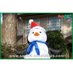 Cute Christmas Santa Snowman Inflatable Holiday Decorations With Santa Hat for sale