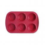 Nonstick FDA Heat Resistance Odorless Silicone 6 Cup Muffin Pan for sale