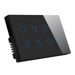 8 Gang Smart Switch Wifi Smart Wall Touch Light Glass Panel OEM Tuya