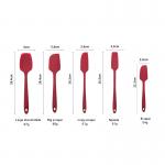 4 Pieces Non Scratch Silicone Spatula Set For Home Kitchen