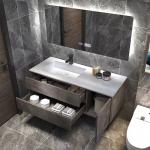 Wall Mount Custom Modern Bathroom Vanity Units Bathroom Vanity Sink Combo Set ODM