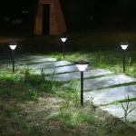 Aluminum Yard Lawn Spike Solar Garden Light Global Sunrise Lights Solar Lawn Light for sale