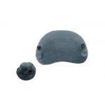 Grey Inflatable Memory Foam Pillow , High Comfort Inflatable Travel Back Pillow for sale